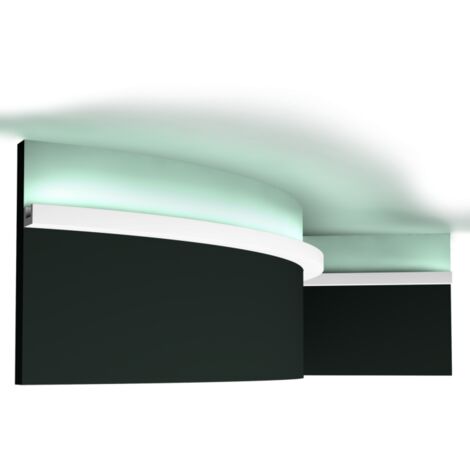 Cornice soffitto parete Orac Decor CX190F AXXENT U-PROFILE cornice flessibile modanatura tipo stucco design classico senza tempo bianco 2 m