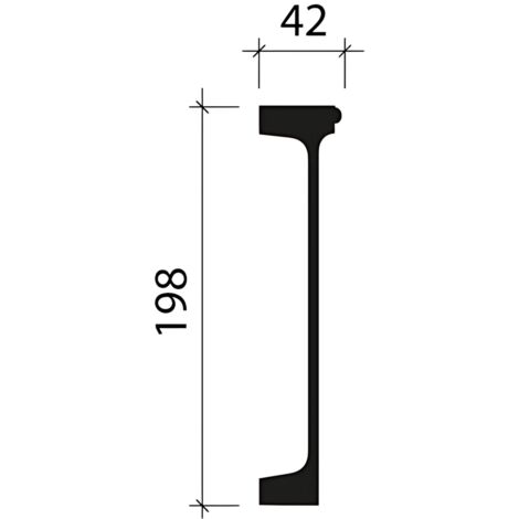 Fregio Profhome 403301 profilo di facciata modanatura modanatura tipo stucco design moderno bianco 2 m