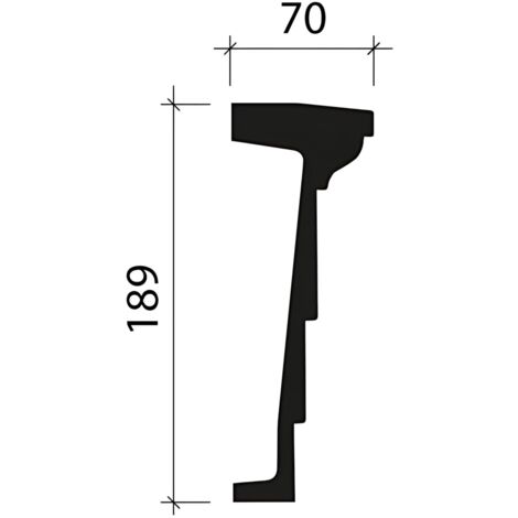 Architrave Profhome 404201 profilo di facciata modanatura tipo stucco cornice per esterno design moderno bianco 2 m