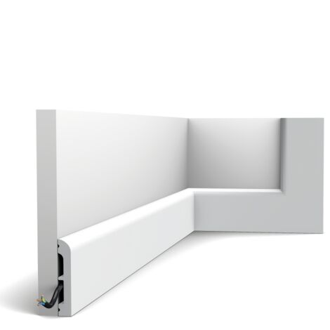 Zoccolo bianco di sicurezza - Orac Decor - L200xP1,3xH7,5cm - SX183 RAL9003