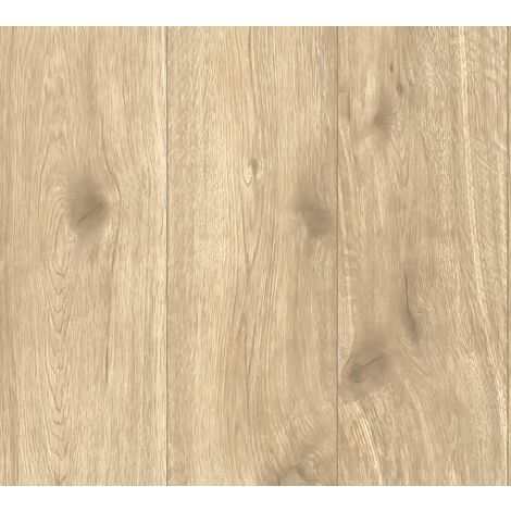 Carta da parati aspetto legno Profhome 300434 Carta da parati TNT liscia in stile country opaca marrone beige 5,33 m2