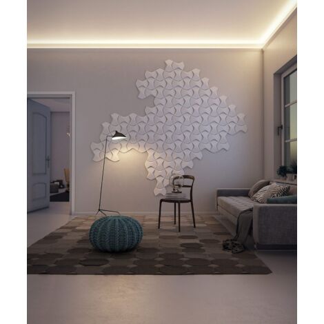 Cornice soffitto parete NMC IL4 WALLSTYL Noel Marquet modanatura tipo stucco illuminazione indiretta design classico senza tempo grigio 2 m