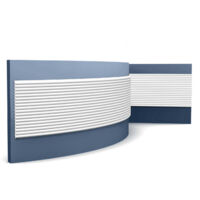 3D Rivestimento murale Orac Decor WX210F REED Pannellatura Pannello acustico Modanatura flessibile Cornice Parete modanatura aspetto stucco modanatura design moderno bianco 2 m