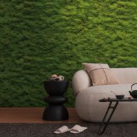 Sfondo fotografico Profhome 398391 Carta da parati TNT goffrata a caldo liscia 3D opaca verde verde-muschio verde-giallastro 1,59 m x 2,8 m