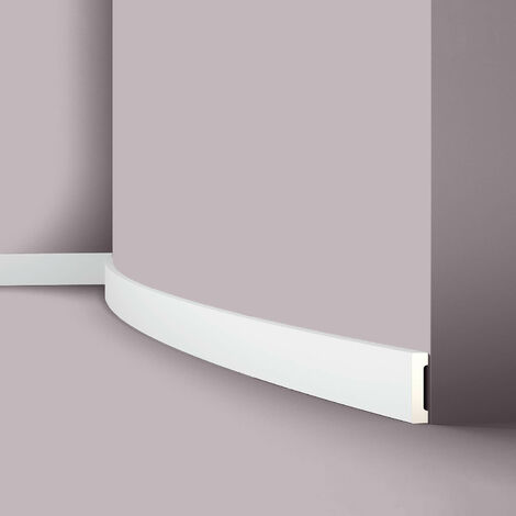 NMC – Skirting moulding 2m – Flexible polyurethane – Modern design – Width 1.3cm – Height 5.8cm – For indoor use – Adhesive consumption 175ml (1/5)