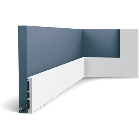 Skirting Orac Decor SX163 AXXENT SQUARE baseboard moulding panel moulding decorative moulding timeless classic design white 2 m