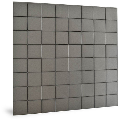 Wall panel 3D Profhome 3D 705258 Harmony Cubes Smoked Gray smooth Decor panel plastic look glossy grey 2,2 m2