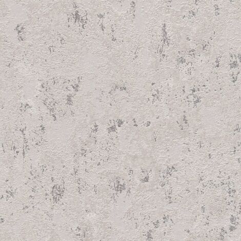 Plaster look wallpaper wall Profhome 393873 non-woven wallpaper textured with tangible texture and metallic highlights grey beige silver 5.33 m2 (1/5)