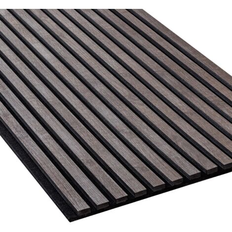 3D Acoustic Panel NMC 3054676 SELITSTYLE Wall panel 240 x 56.5 cm Slat Wall Cladding Natural Wood Look Scandinavian design dark oak