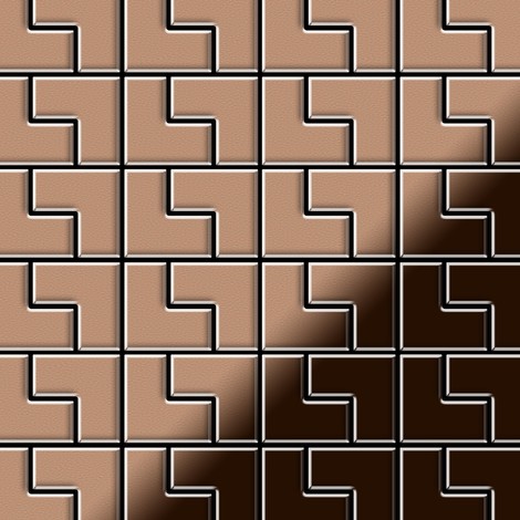 Mosaic tile massiv metal Copper mill copper 1.6mm thick ALLOY Kink-CM designed by Karim Rashid