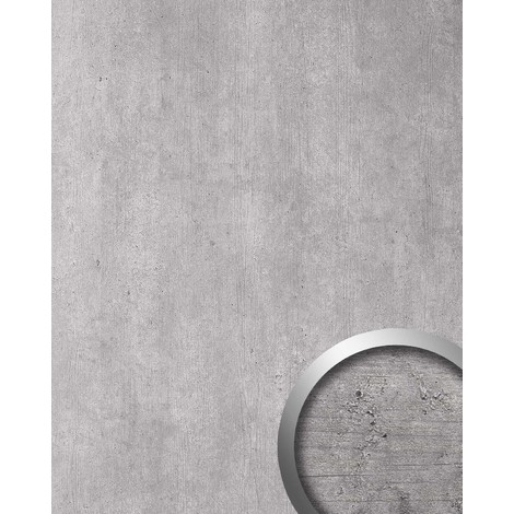 Wall panel cement look WallFace 19091 CEMENT LIGHT concrete cement stone look eyecatcher wall panelling self-adehsive light grey 28 sq ft (2.60 sqm)