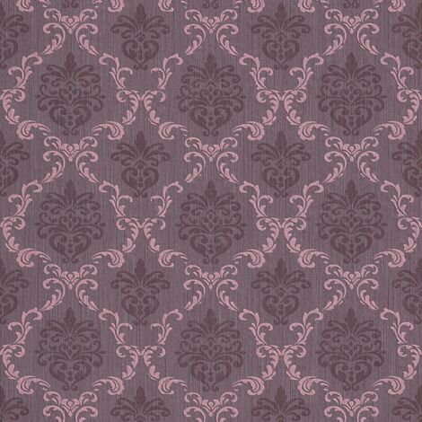 Fabric look wallpaper wall Profhome 956295 textile wallpaper textured with a fabric look matt violet 5.33 m2 (57 ft2) (1/5)