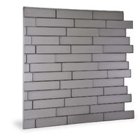 Wall panel 3D Profhome 3D 705257 Piano Steps Smoked Gray smooth Decor panel stone look glossy grey 2 m2 - grey