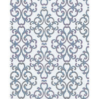 Baroque wallcovering wall EDEM 85037BR30 wallpaper textured baroque style shiny white turquoise blue purple silver 5.33 m2 (57 ft2)