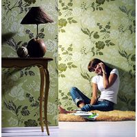 Wallcovering flower vinyl wallpaper wall EDEM 116-24 light caramel white copper-brown silver 5.33 sqm (57 sq ft)