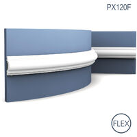 Flexible Panel Moulding Cornice Moulding Stucco Orac Decor PX120F AXXENT Decoration for wall and ceiling 2 m - white
