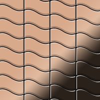 Mosaic tile massiv metal Copper mill copper 1.6mm thick ALLOY Flux-CM designed by Karim Rashid