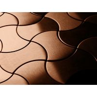 Mosaic tile massiv metal Copper mill copper 1.6mm thick ALLOY Infinit-CM designed by Karim Rashid - copper