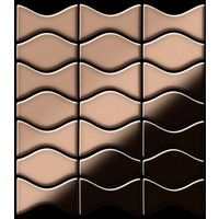 Mosaic tile massiv metal Copper mill copper 1.6mm thick ALLOY Kismet & Karma-CM designed by Karim Rashid