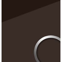 Wall panel glass look WallFace 17964 UNI MOCCA decor panel abrasion-resistant self-adhesive brown 28 sq ft (2.60 sqm)