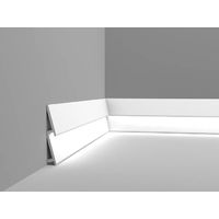 Skirting Orac Decor SX179 MODERN DIAGONAL Decorative moulding Baseboard modern white 2m - white