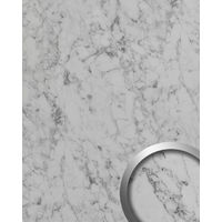 Design Panelling marble look WallFace 19338 MARBLE WHITE smooth Decor Panel stone look matt self-adhesive white grey-white 2.6 m2