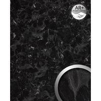Wall panel marble look WallFace 19341 MARBLE BLACK smooth Design Panelling natural stone look glossy self-adhesive abriebfest black grey 2.6 m2