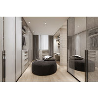 Wall panel glass look WallFace 20219 ALIGNED Silver AR+ smooth Design panelling with a mirror finish self-adhesive abrasion-resistant grey silver 2.6 m2