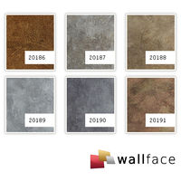 Wall panel metal look WallFace 20188 OXIDIZED Nickel rusty metal look vintage design glossy self-adhesive brown 2.6 m2