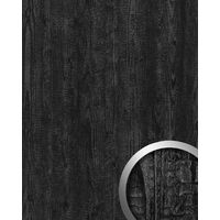 Wall panel wood look WallFace 20224 CARBONIZED WOOD smooth Design panelling used look matt self-adhesive abrasion-resistant grey anthracite-grey 2.6 m2