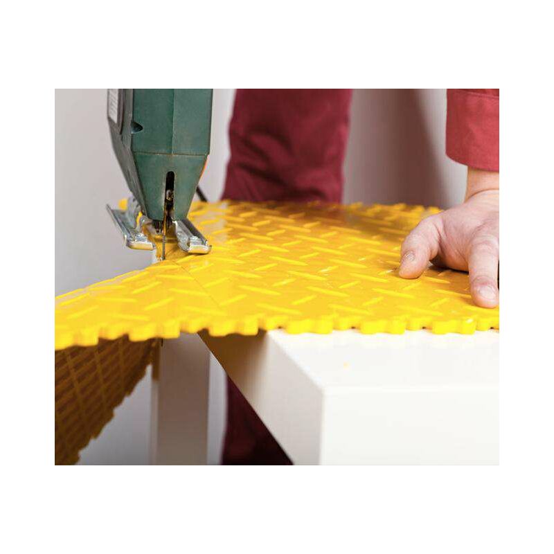 Dalle PVC garage Industy Fortelock jaune L.51 x l.51 cm