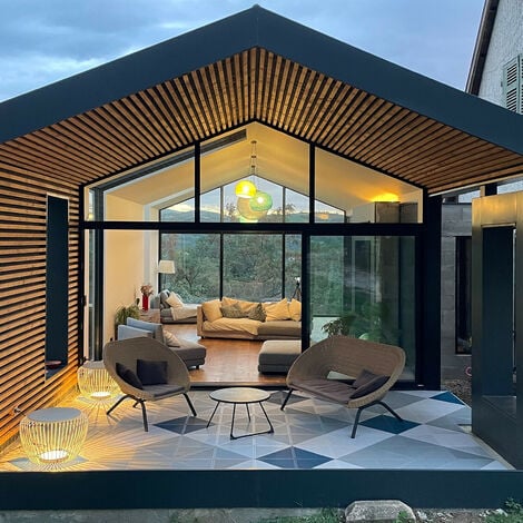 main image of "Lot de 12 Dalles Garage, Atelier, Showroom Polypropylène Ajouré PRISMATIK I Couleur Aluminium"