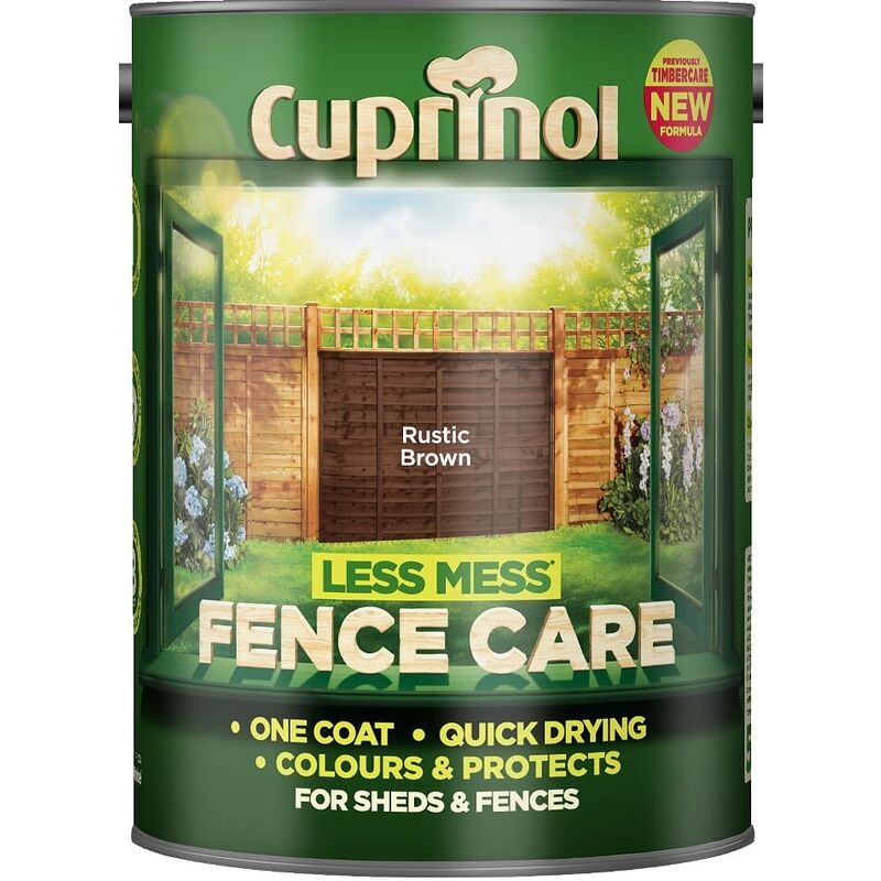 Cuprinol Less Mess Fence Care - Rustic Brown - 5L