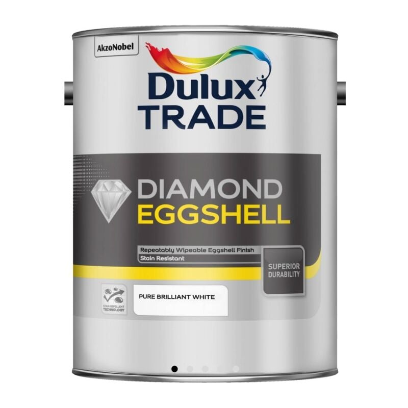 Dulux Trade Diamond Eggshell - Pure Brilliant White - 2.5L