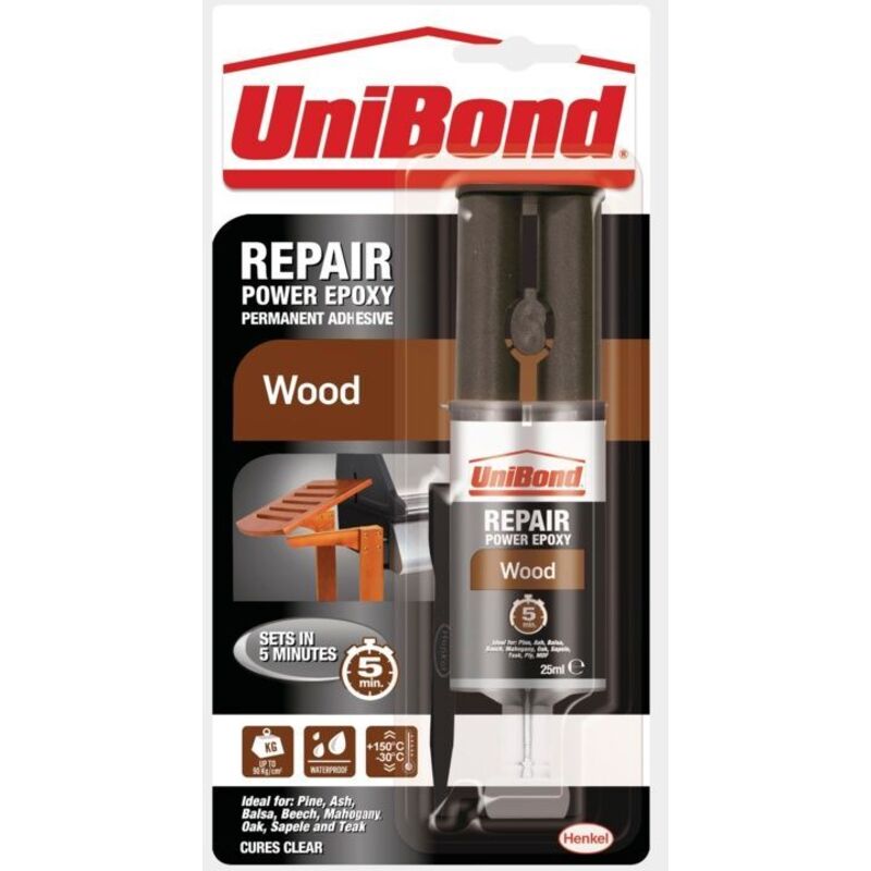 UniBond Repair Wood Power Epoxy Syringe 25ml