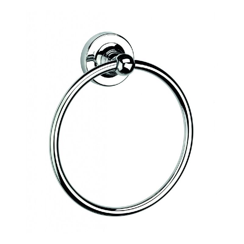 Croydex Wimborne Bathroom Flexi-Fix Easy To Fit Towel Ring Chrome