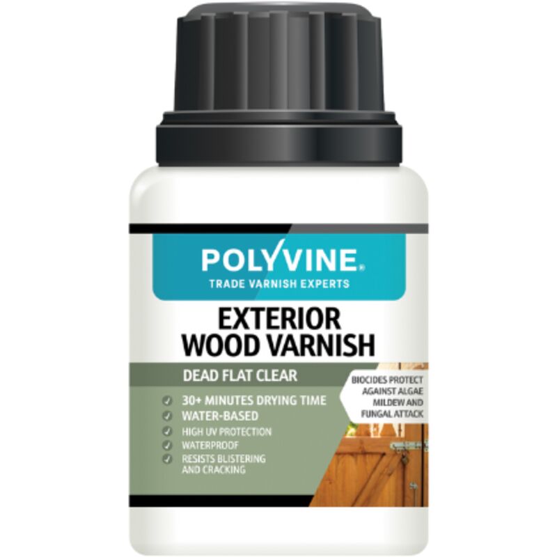 Polyvine Exterior Wood Varnish Dead Flat 100ml