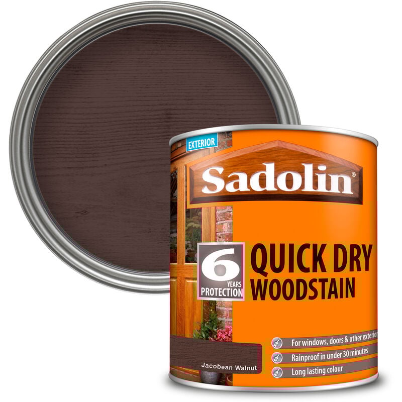 Sadolin Quick Dry Woodstain Jacobean Walnut 1L