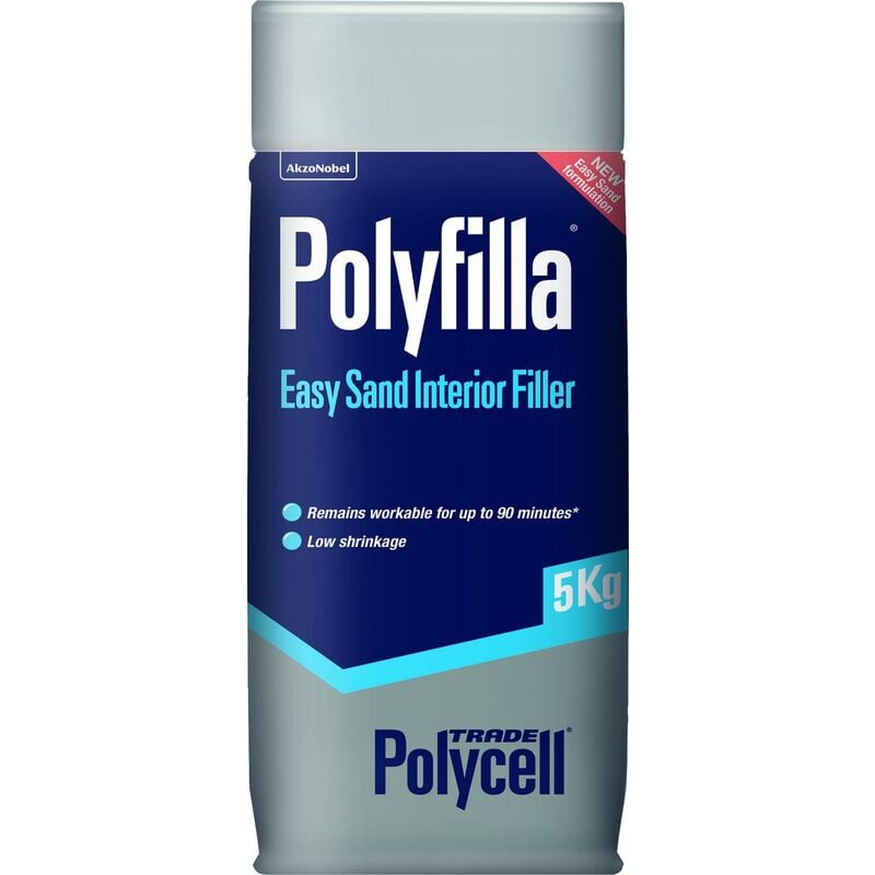 Polycell Trade Easy Sand Polyfilla Interior Filler 5 Kg