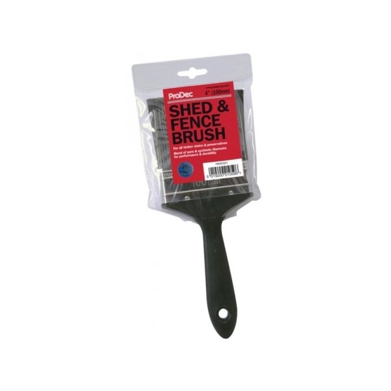 ProDec Flat Shed and Fence Paint Brush 4 Inch