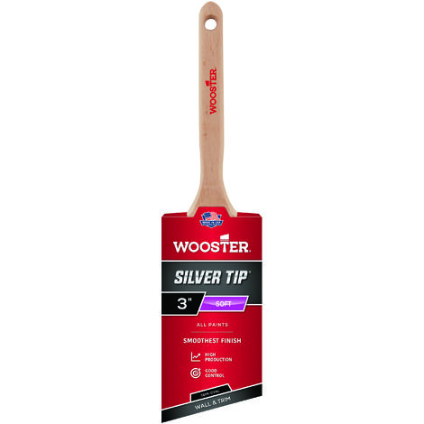 Wooster Silver Tip - Semi-Oval Angle Sash - Wall and Trim Paint Brush - 3 Inch