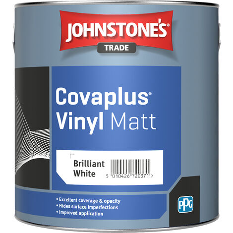 Johnstones Trade Covaplus Vinyl Matt - Brilliant White - 1 Litre