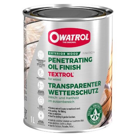 Owatrol Textrol Penetrating Oil for Softwood / Decking / Cladding Clear - 2.5 Litre
