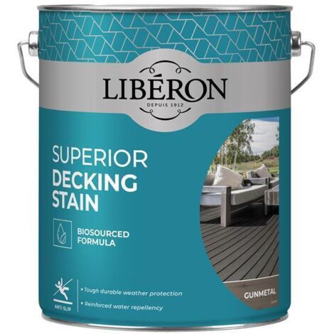 Superior Decking Stain Gun Metal 5 litre - LIB126132
