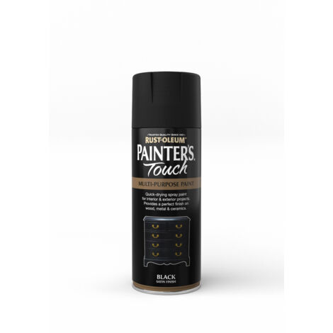 Rust-Oleum Painter’s Touch Spray Paint 400ml Satin - Black