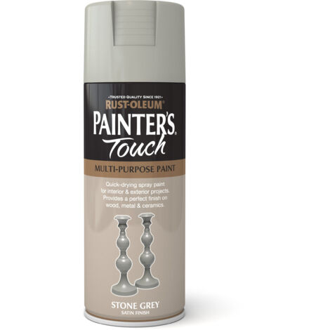 Rust-Oleum Painter’s Touch Spray Paint 400ml Satin - Stone Grey