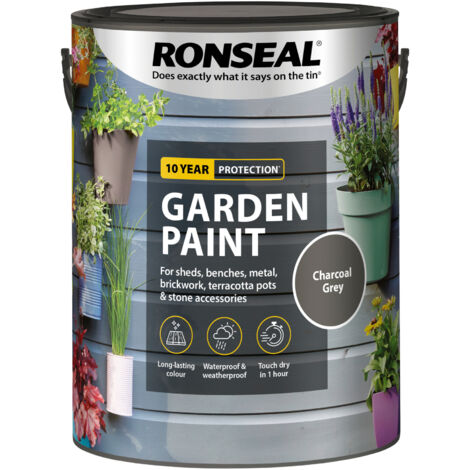 Ronseal Garden Paint - Charcoal Grey - 5 Litre