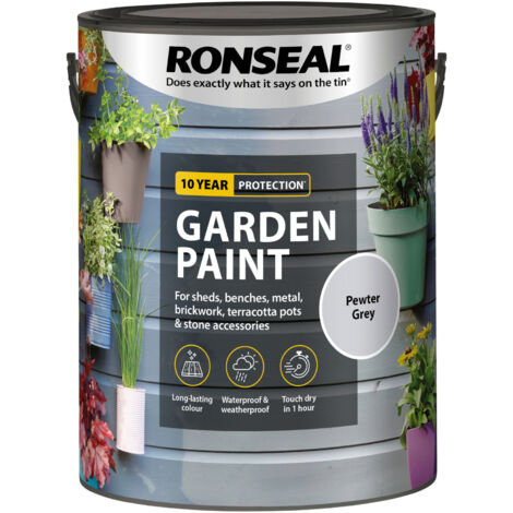 Ronseal Garden Paint - Pewter Grey - 5 Litre
