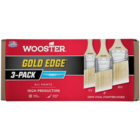 Wooster Gold Edge - Semi-Oval Angle Sash - 3 Pack Brush Set