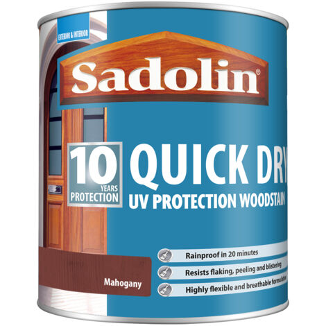 Sadolin Quick Dry UV Protection Woodstain - Mahogany - 1L